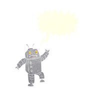 cartoon robot with speech bubble N176