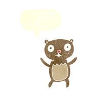 cartoon teddy bear with speech bubble N74