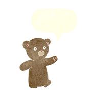 cartoon teddy bear with speech bubble N76