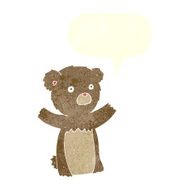 cartoon teddy bear with speech bubble N77