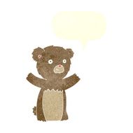 cartoon teddy bear with speech bubble N78