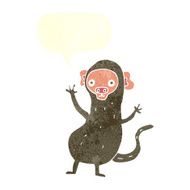 cartoon monkey with speech bubble N31