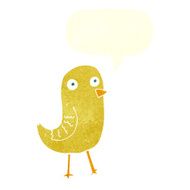 funny cartoon bird with speech bubble N120