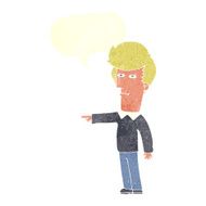 cartoon man blaming with speech bubble N10
