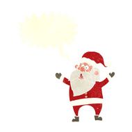 cartoon santa claus with speech bubble N186