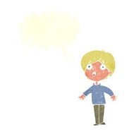 cartoon surprised man with speech bubble N130