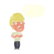 cartoon disappointed man with speech bubble N5