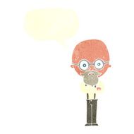 cartoon annoyed old man with speech bubble N64