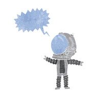 cartoon astronaut with speech bubble N116