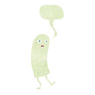 cartoon funny ghost with speech bubble N15