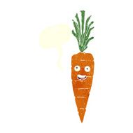 cartoon carrot with speech bubble N2