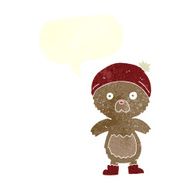 cartoon cute teddy bear with speech bubble N30
