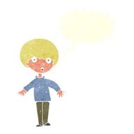 cartoon surprised man with speech bubble N131