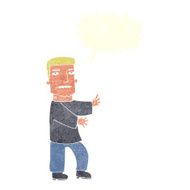 cartoon man gesturing with speech bubble N30