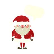 cartoon santa claus with speech bubble N187