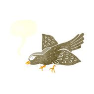 cartoon bird with speech bubble N264