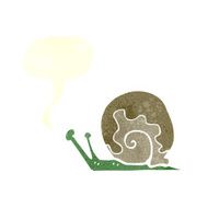 cartoon snail with speech bubble N35