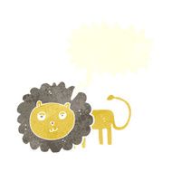 cartoon lion with speech bubble N16