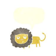 cartoon lion with speech bubble N17