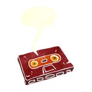 cartoon cassette tape with speech bubble N5