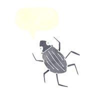 cartoon bug with speech bubble N35