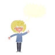 cartoon woman asking question with speech bubble N28