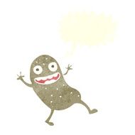 cartoon potato with speech bubble N6