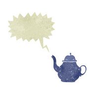 cartoon teapot with speech bubble N2