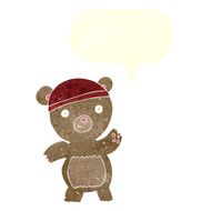 cartoon teddy bear with speech bubble N80