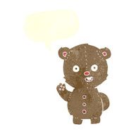 cartoon teddy bear with speech bubble N81