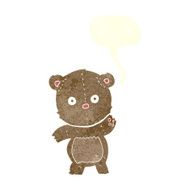 cartoon teddy bear with speech bubble N82