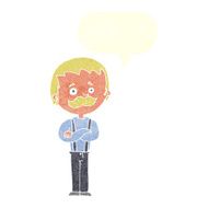 cartoon man with mustache speech bubble N82
