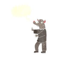 cartoon werewolf with speech bubble N24