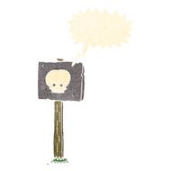 cartoon sign post with speech bubble N5