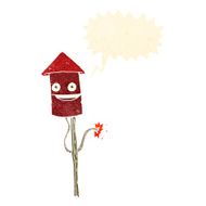 cartoon firework with speech bubble N4