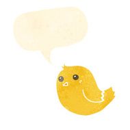 cartoon bird with speech bubble N265