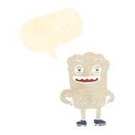 cartoon happy tooth with speech bubble N35
