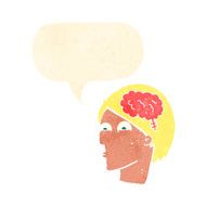 cartoon head with brain symbol speech bubble N37