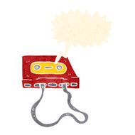 cartoon cassette tape with speech bubble N6
