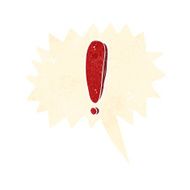 cartoon exclamation mark with speech bubble N2