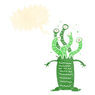 cartoon monster with speech bubble N49
