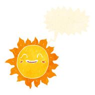 cartoon happy sun with speech bubble N11