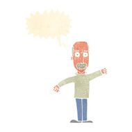 cartoon angry old man with speech bubble N132