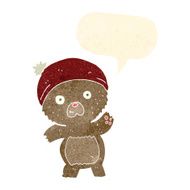 cute cartoon teddy bear with speech bubble N9
