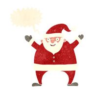 cartoon santa claus with speech bubble N189