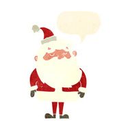 cartoon santa claus with speech bubble N190