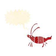 cartoon shrimp with speech bubble N33