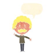 cartoon man with idea speech bubble N105