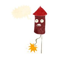 cartoon firework with speech bubble N6