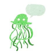 cartoon octopus with speech bubble N29